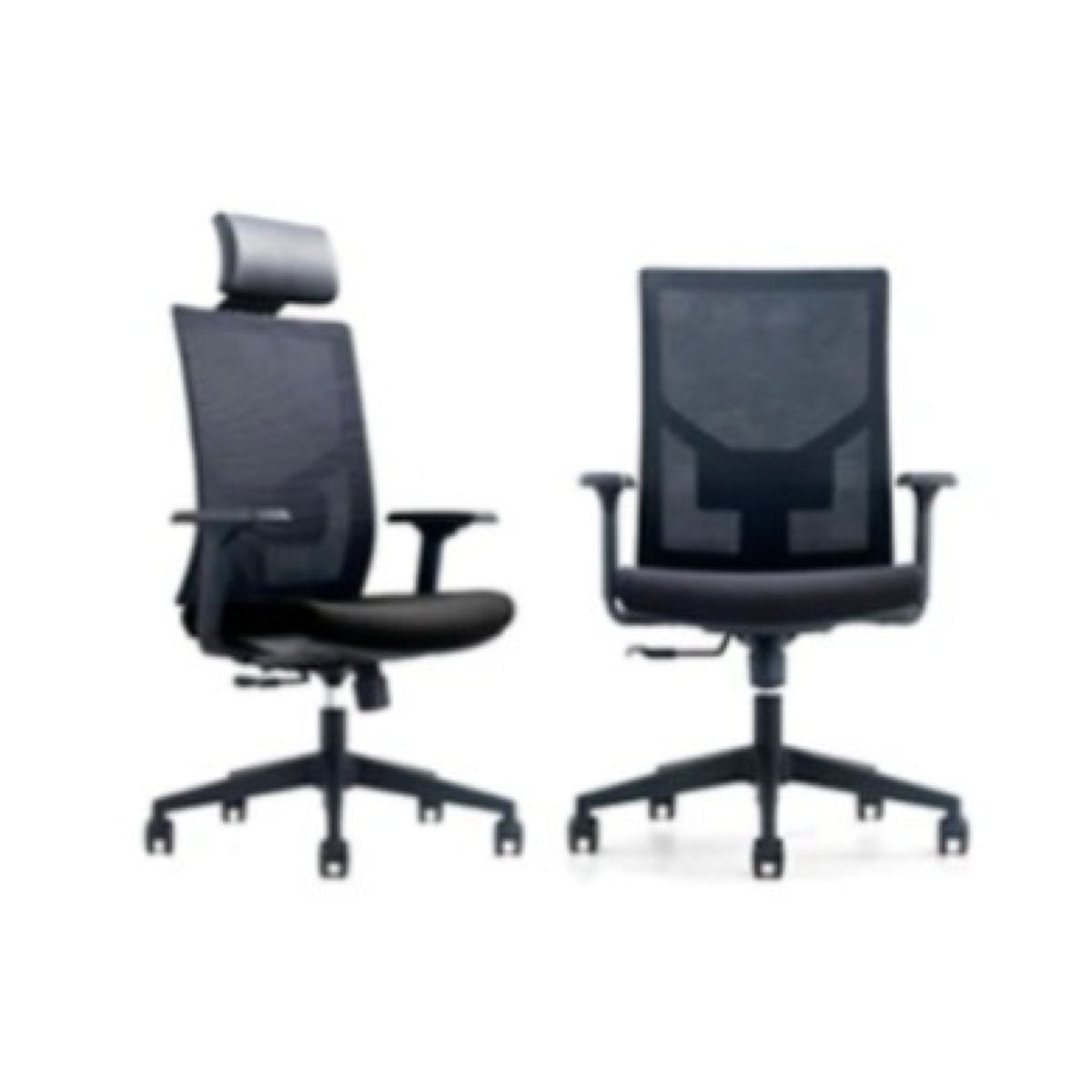 Silla Negra Malla Lumbar